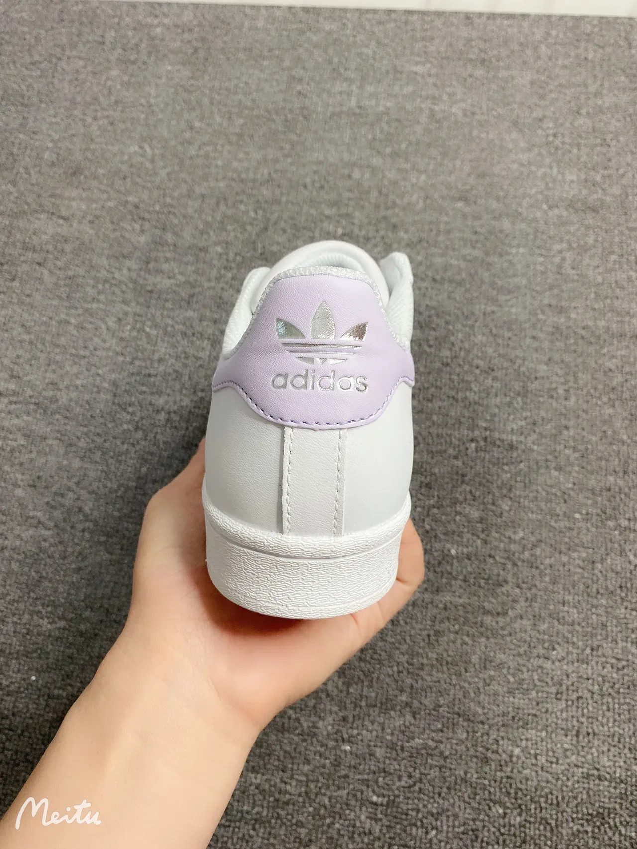 Adidas Superstar White and Lavender Lifestyle Sneakers 13