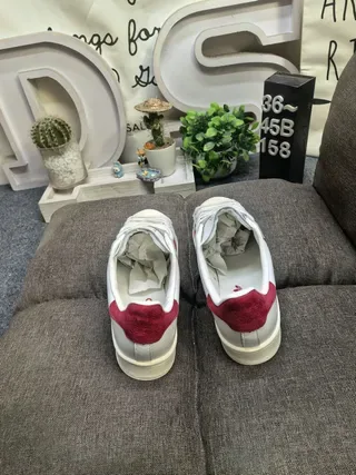 Adidas Superstar White and Red Lifestyle Sneakers 8