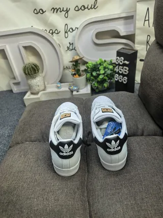 Adidas Superstar White Black Shell-Toe Lifestyle Sneakers 8