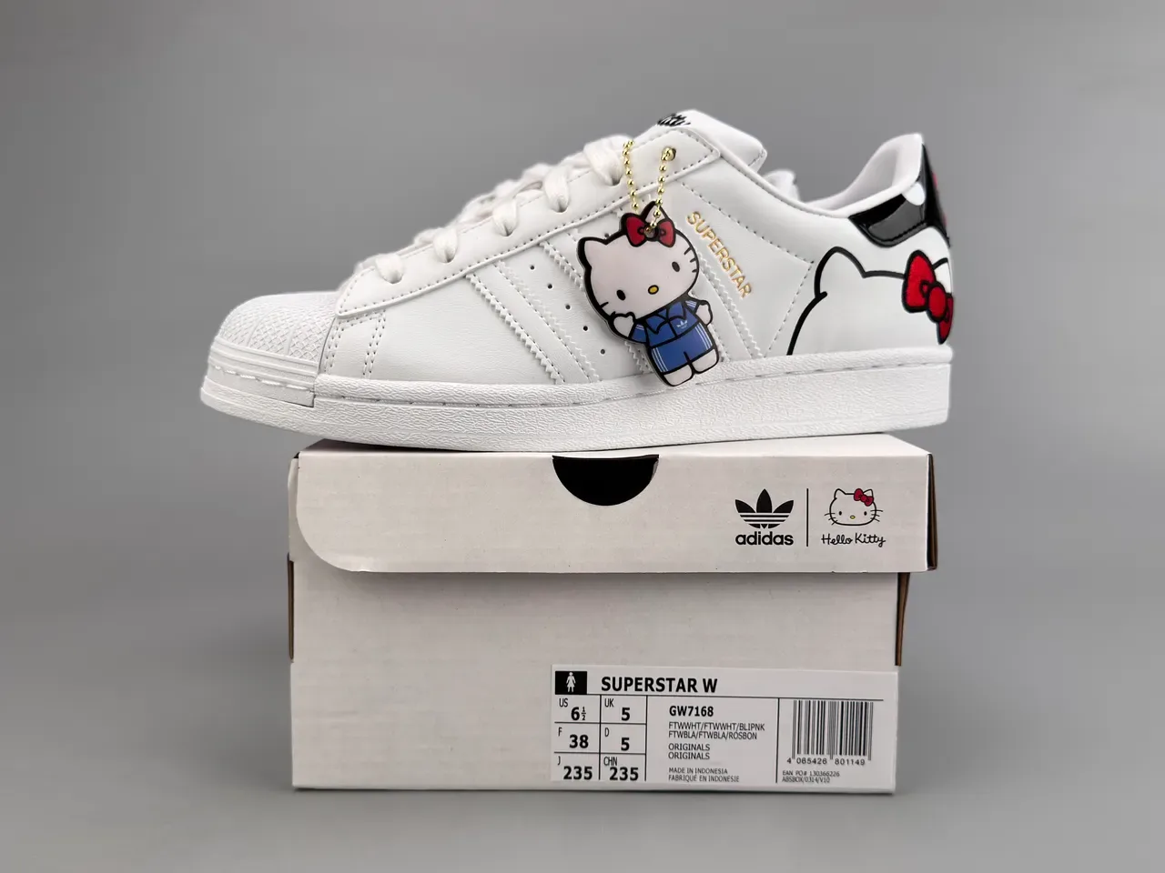 Adidas Superstar White Hello Kitty Graphic Lifestyle Sneakers 2