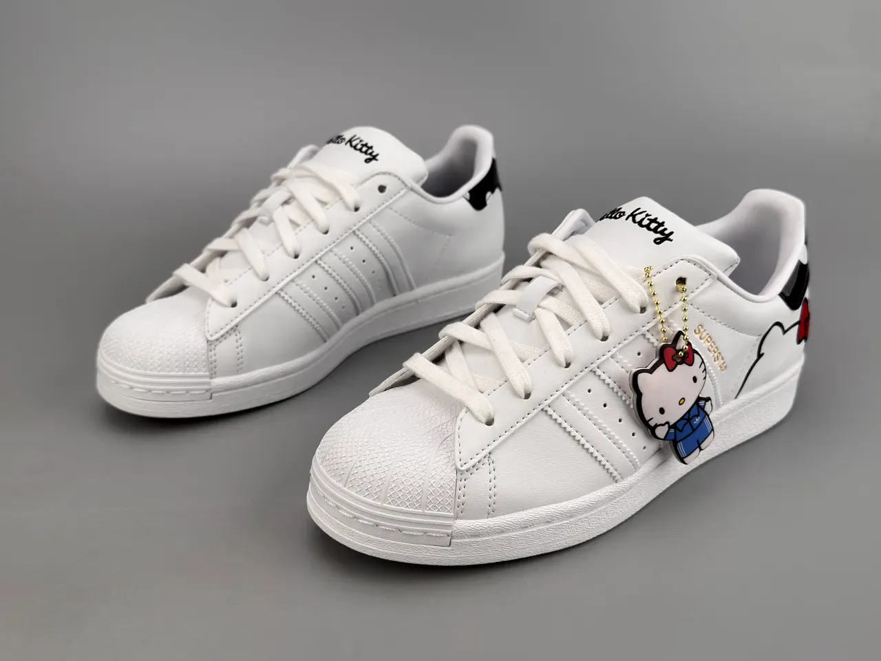 Adidas Superstar White Hello Kitty Graphic Lifestyle Sneakers 7