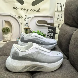 Adidas Ultraboost White Gray Knit Upper Sculpted Foam Midsole Lifestyle Sneakers