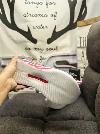 Adidas Ultraboost White Gray Knit Upper Sculpted Foam Midsole Lifestyle Sneakers 4