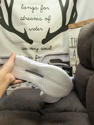 Adidas Ultraboost White Gray Knit Upper Sculpted Foam Midsole Lifestyle Sneakers 24