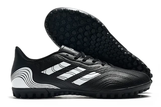 Adidas Blanc Bleu Basse Coupe Haut Synthétique Semelle Moldée Turf Chaussures de Football 6