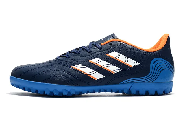 Adidas Blanc Bleu Basse Coupe Haut Synthétique Semelle Moldée Turf Chaussures de Football 17