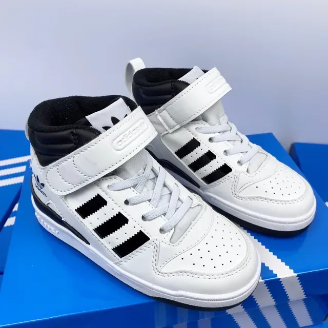 Adidas White Green High-Top Strap-Closure Lifestyle Sneakers 21