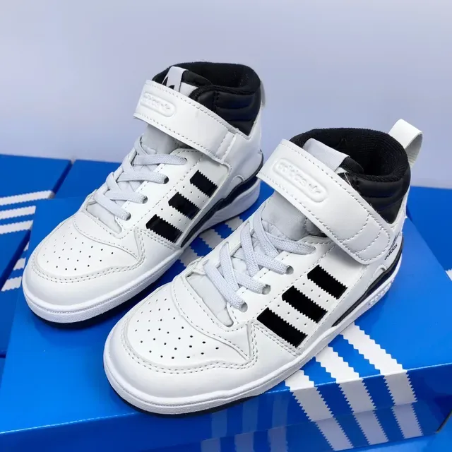 Adidas White Green High-Top Strap-Closure Lifestyle Sneakers 22