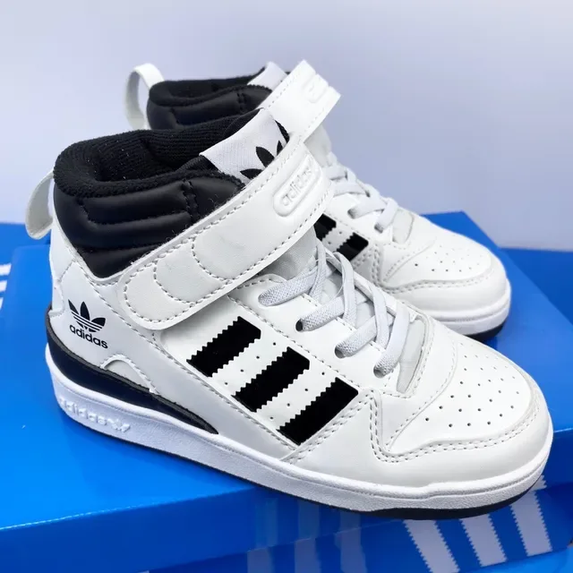 Adidas White Green High-Top Strap-Closure Lifestyle Sneakers 24
