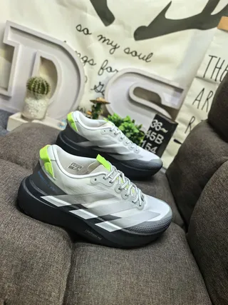 Adidas White Green Platform Sole Three-Stripe Branding Sneakers 9