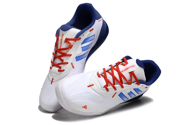 Adidas White Navy Low-Top Synthetic Mesh Upper Sneakers 3