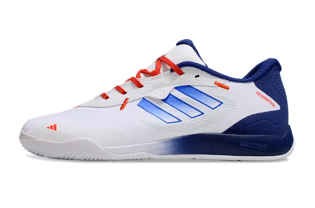 Adidas White Navy Low-Top Synthetic Mesh Upper Sneakers 4