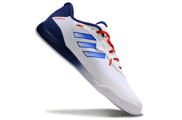 Adidas White Navy Low-Top Synthetic Mesh Upper Sneakers 5