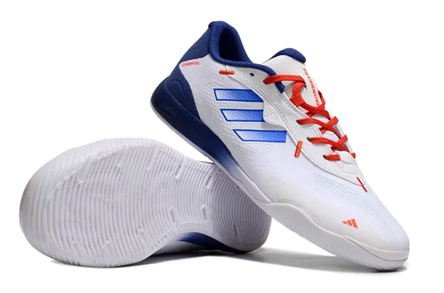 Adidas White Navy Low-Top Synthetic Mesh Upper Sneakers 7