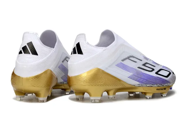 Adidas X 50+ Lightstrike Pro White Gold Purple Firm-Ground Soccer Shoes 5