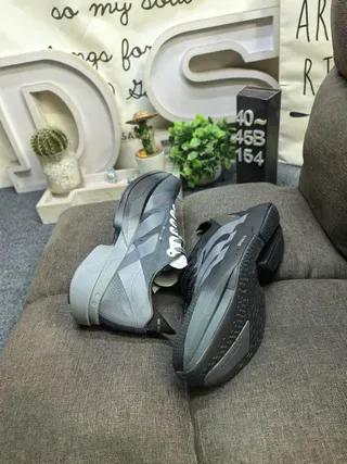 Adidas x SATISFY Gray Black Sculpted Midsole Asymmetrical Lacing Lifestyle Sneakers 6