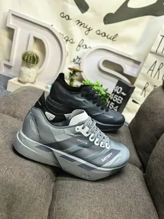 Adidas x SATISFY Gray Black Sculpted Midsole Asymmetrical Lacing Lifestyle Sneakers 9