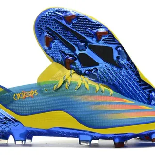 Adidas X Speedflow Cyclops Electric Blue Yellow फर्म ग्राउंड फुटबॉल जूते