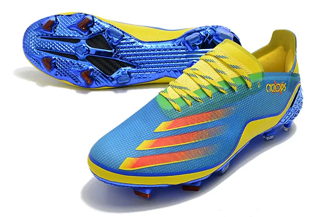 Adidas X Speedflow Cyclops Electric Blue Yellow chaussures de football à crampons pour terrain ferme 18