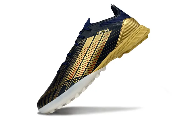 Adidas X Speedflow Dembélé Navy Gold Chaussures de football pour gazon artificiel 3
