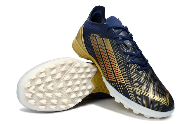 Adidas X Speedflow Dembélé Navy Gold Chaussures de football pour gazon artificiel 4