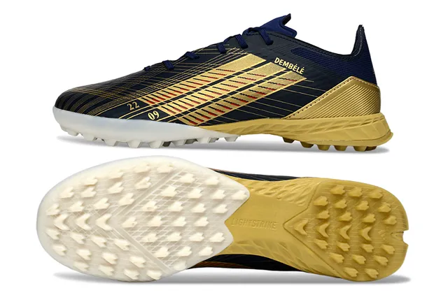 Adidas X Speedflow Dembélé Navy Gold Chaussures de football pour gazon artificiel 6