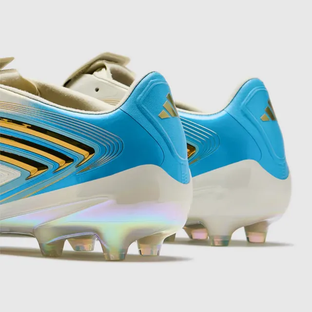 Adidas X Speedflow Laceless Cyan and Gold Firm-Ground Soccer Shoes 3