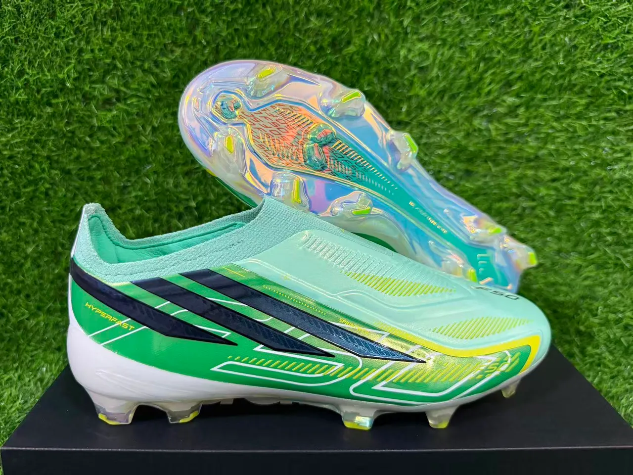 Adidas X Speedflow Vert Menthe Iridescent Firm-Ground Chaussures de football 3