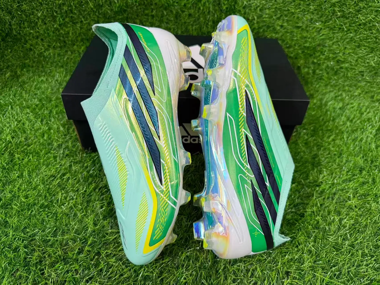 Adidas X Speedflow Vert Menthe Iridescent Firm-Ground Chaussures de football 5