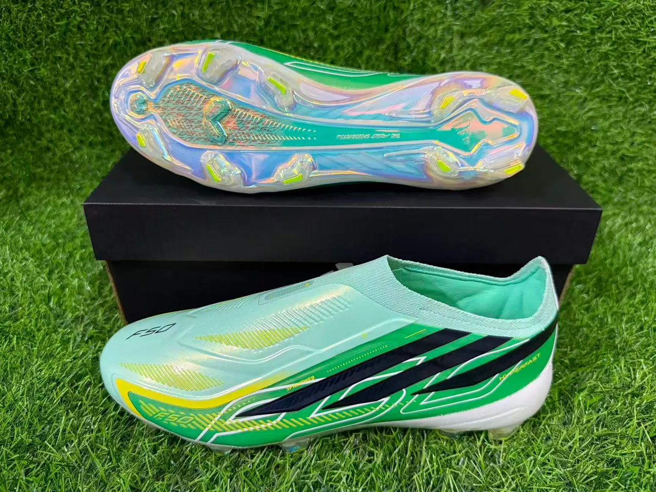 Adidas X Speedflow Vert Menthe Iridescent Firm-Ground Chaussures de football 8