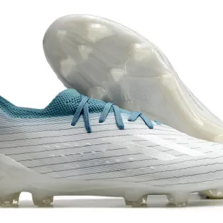 Adidas X Speedflow White and Teal Firm-Ground Soccer Shoes