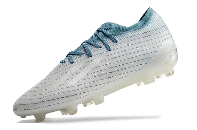 Adidas X Speedflow White and Teal Firm-Ground Soccer Shoes 3
