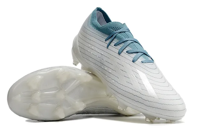 Adidas X Speedflow White and Teal Firm-Ground Soccer Shoes 4