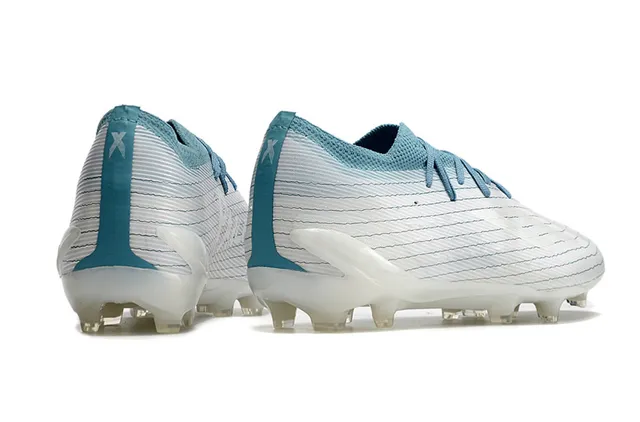 Adidas X Speedflow White and Teal Firm-Ground Soccer Shoes 5