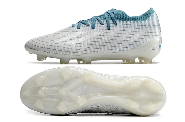 Adidas X Speedflow White and Teal Firm-Ground Soccer Shoes 6