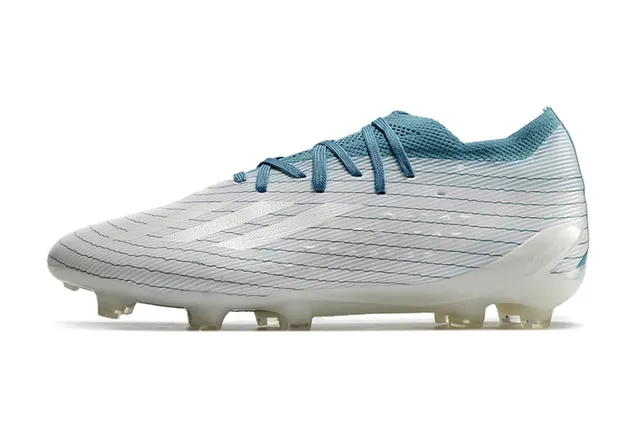 Adidas X Speedflow White and Teal Firm-Ground Soccer Shoes 7