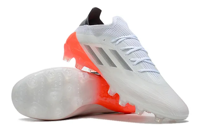 Adidas X Speedflow Chaussures de football blanc orange terrain ferme 4