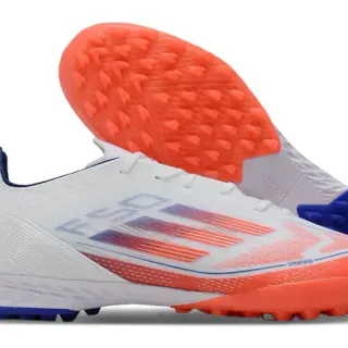 Adidas X Speedportal Blanco Naranja Azul Turf Zapatos de fútbol
