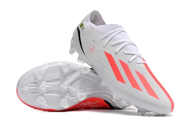 Adidas X Speedportal Blanc Rouge Noir Chaussures de football à crampons pour terrain ferme 4