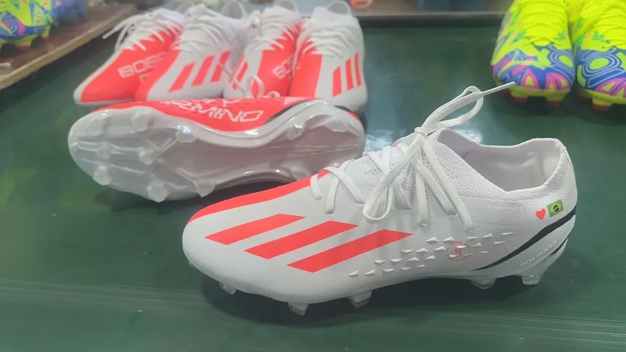 Adidas X Speedportal Blanc Rouge Noir Chaussures de football à crampons pour terrain ferme 8