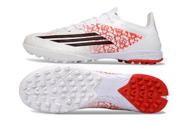 Adidas X White Red chaussure à coupe basse tige synthétique chaussures de football sur herbe 5
