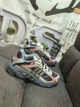 Adidas Yellow Gray Midsole Mesh And Synthetic Overlay Chunky Sneakers 19