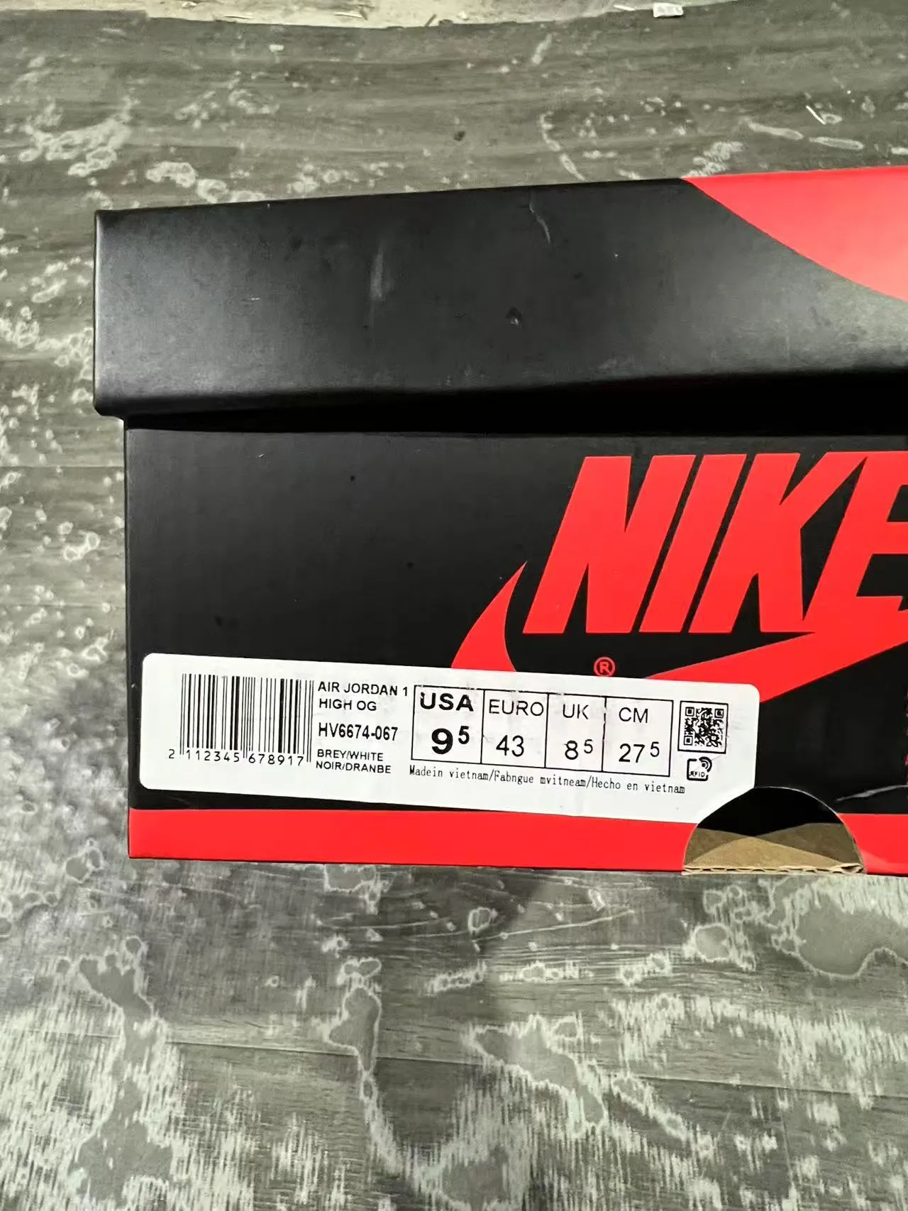Air Jordan 1 Black Red White Basketball Shoes 9