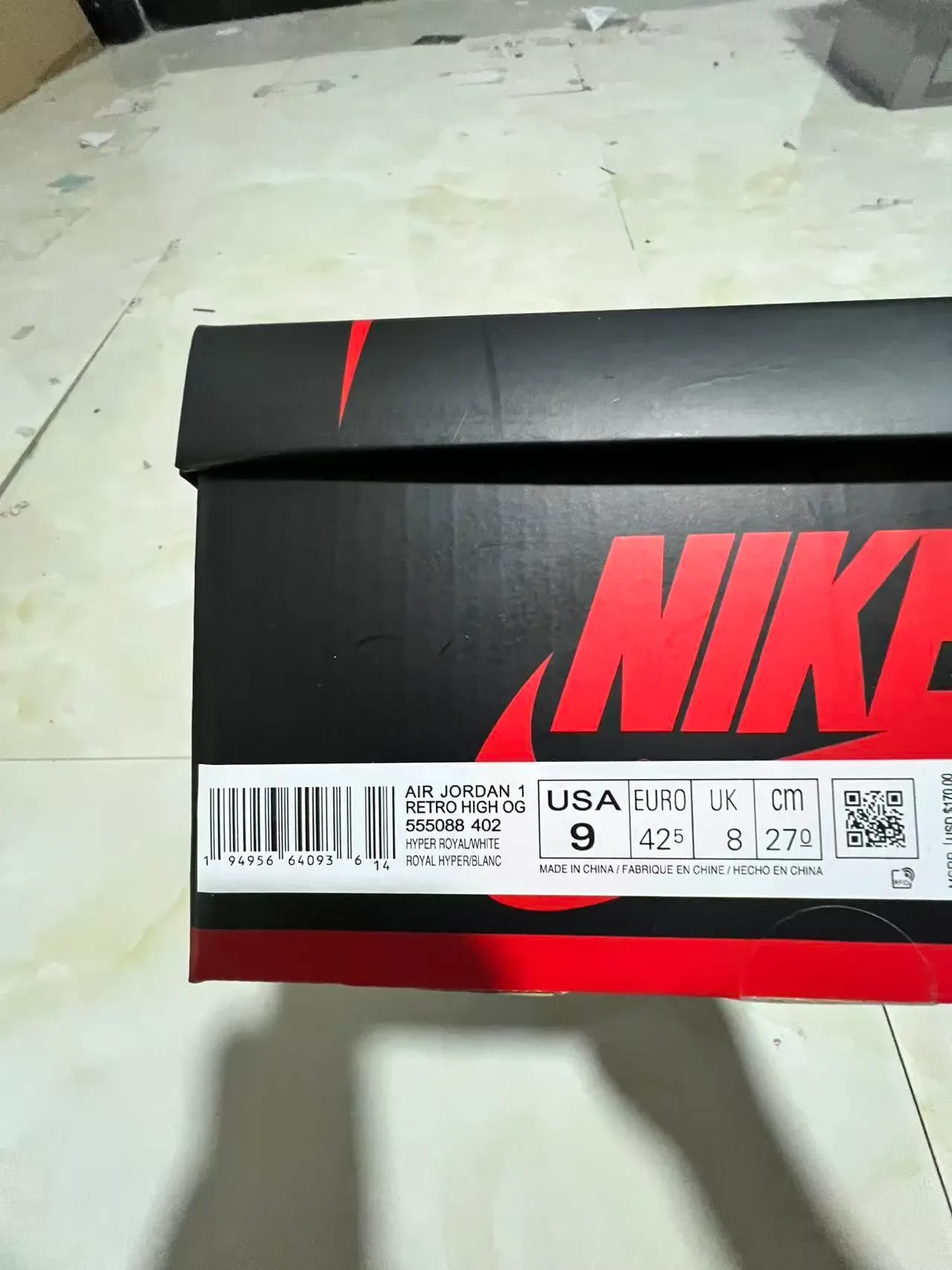 Air Jordan 1 Blue Beige High-Top Suède et Cuir Panneau Chaussures de Basketball 10
