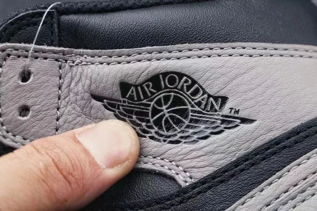 Air Jordan 1 High Black and Gray Leather Basketball Shoes 5