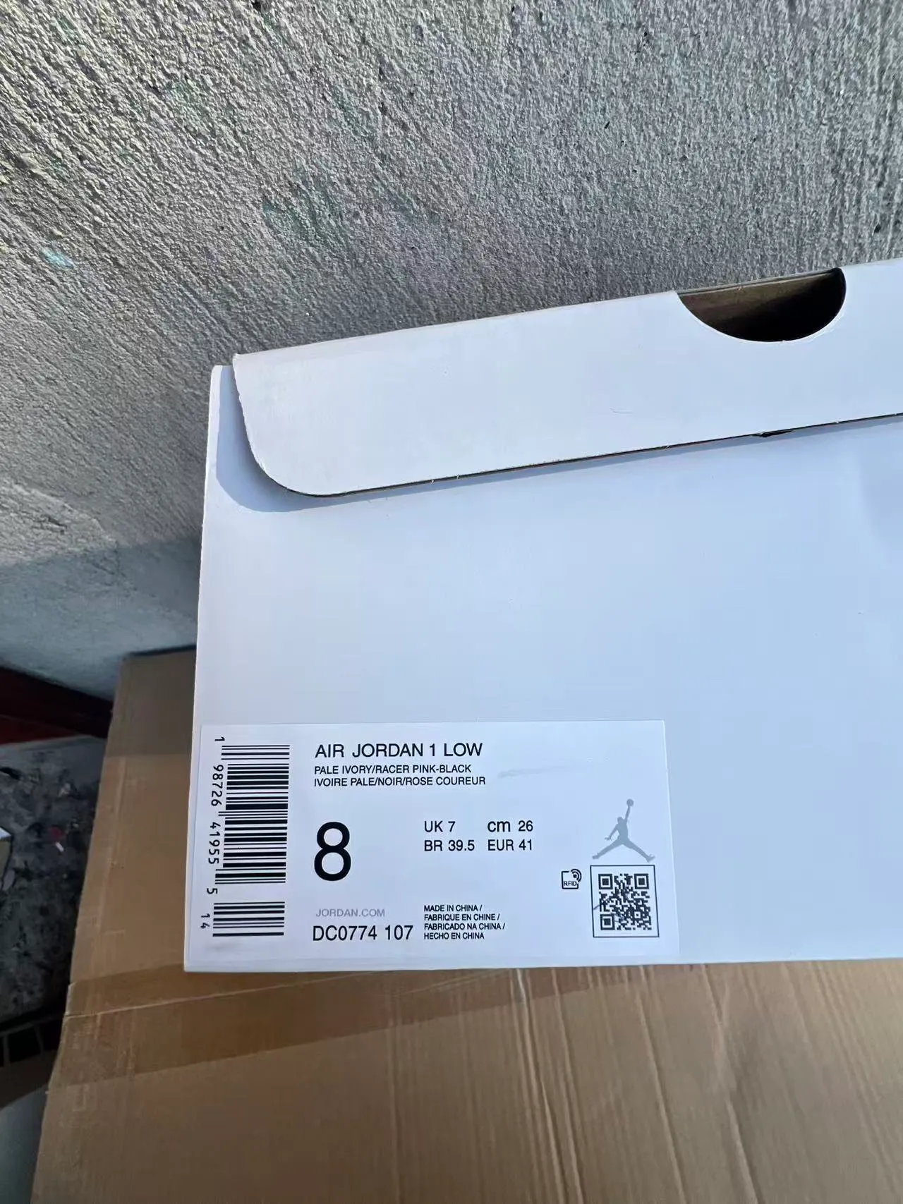Air Jordan 1 Low White Black Pink Lifestyle Sneakers 10