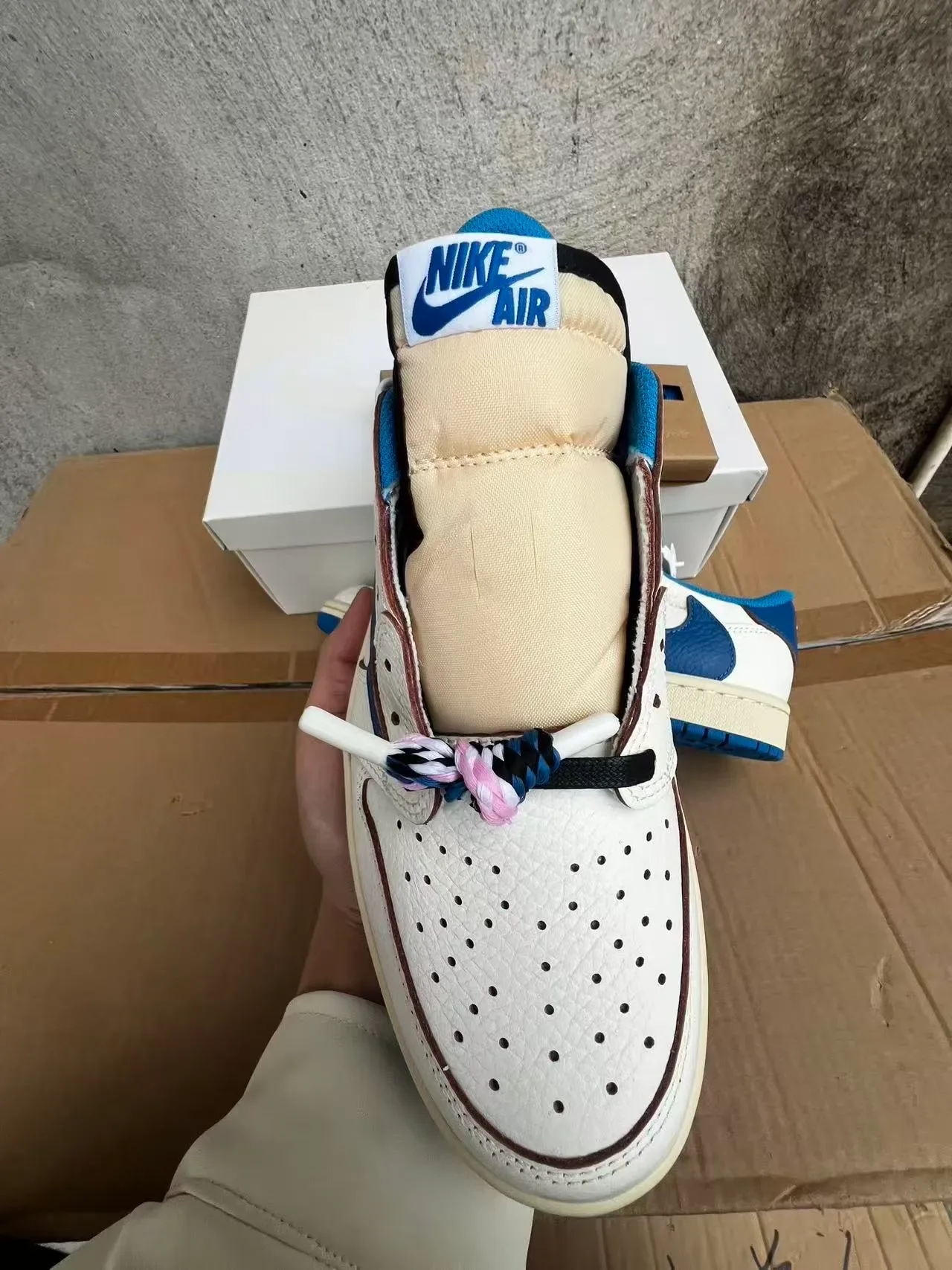 Air Jordan 1 Low White Royal Blue Lifestyle Sneakers 3