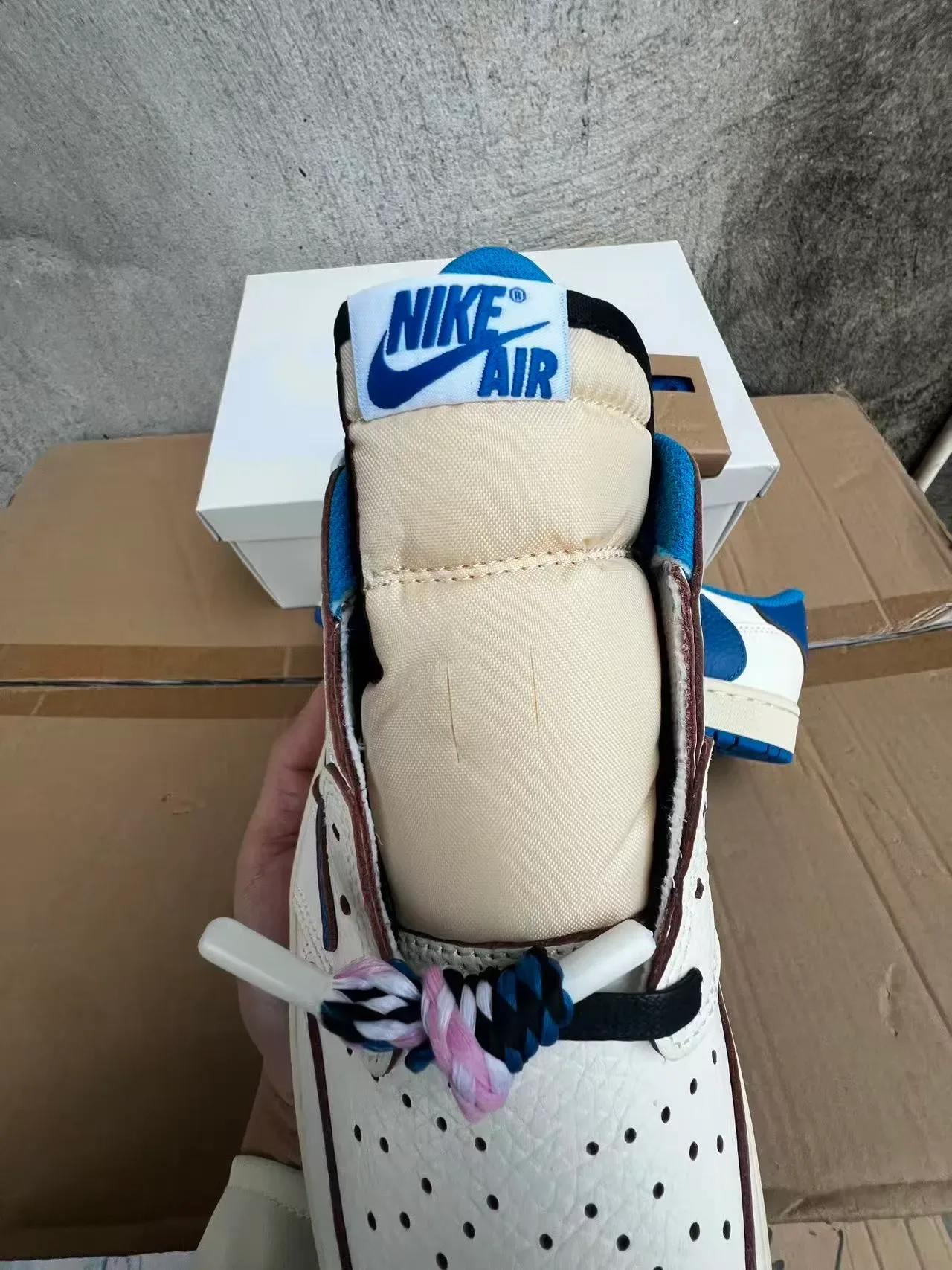 Air Jordan 1 Low White Royal Blue Lifestyle Sneakers 4