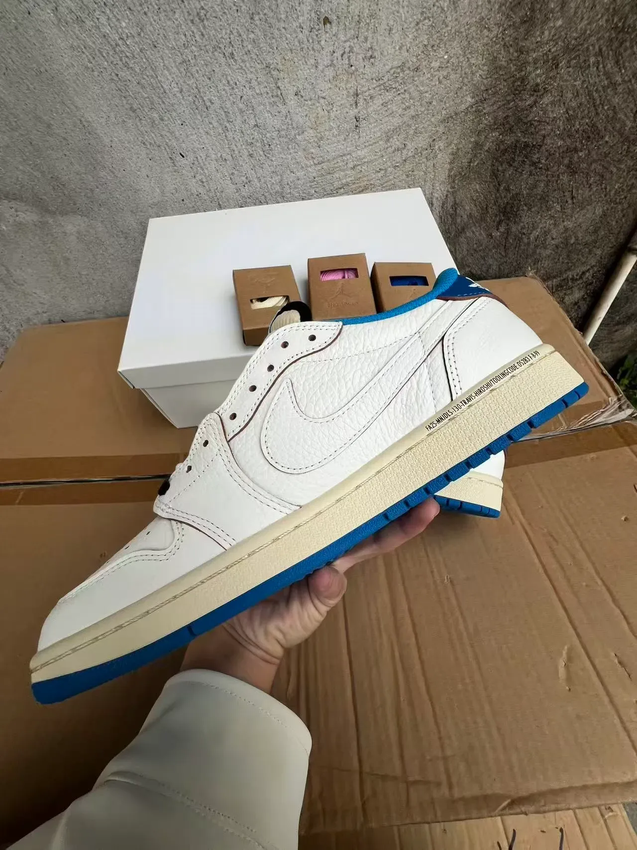 Air Jordan 1 Low White Royal Blue Lifestyle Sneakers 5