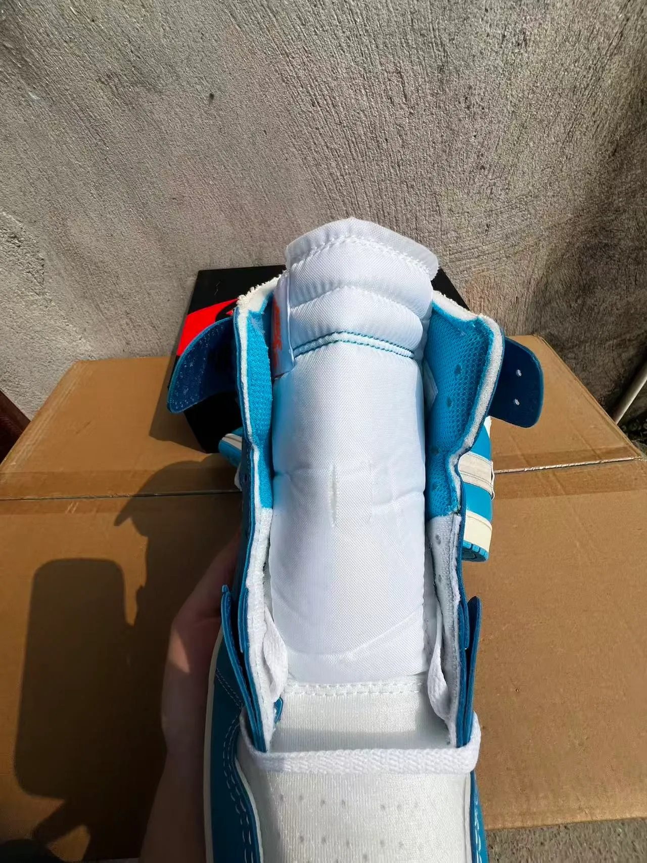 Air Jordan 1 Off-White The Ten Blue University Basketball Shoes 4